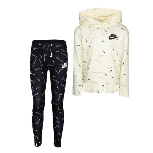 חליפת קפוצ'ון וטייץ NIKE צהוב 2Y-7Y