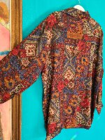 חולצת ויסקוזה פאצ'ים פרחוניים L/XL