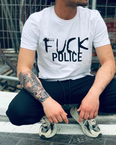 טי שרט T- AKASHI  LOGO צבע לבן