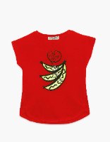 חולצה בנות טריקו מעוצבת בננות