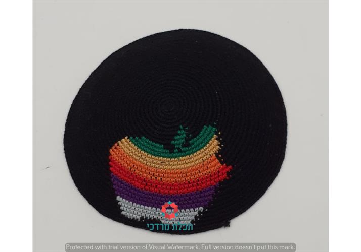 כיפה דגם אפל צבעוני 13 ס"מ