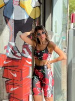 טייץ קצר ADIDAS דובדבנים