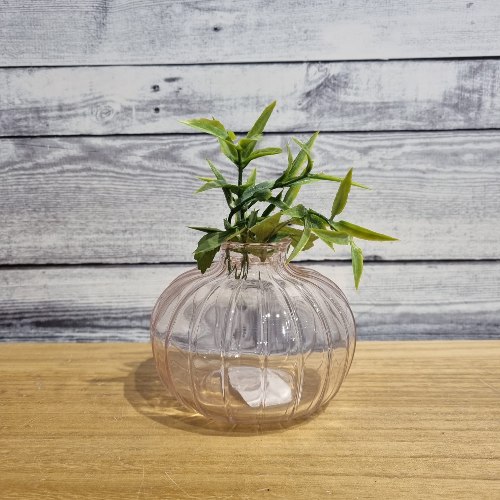 אגרטל זכוכית כדור קטן ורוד