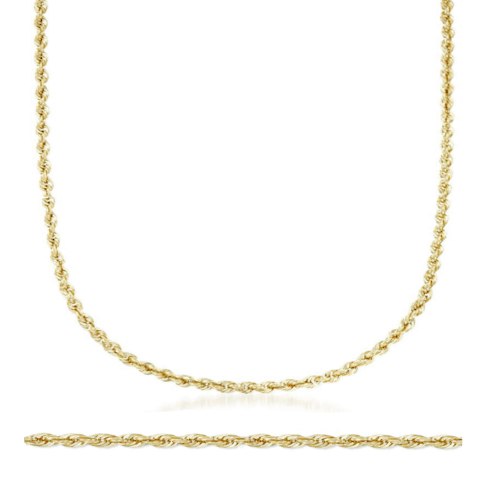 שרשרת חבל │ שרשרת זהב ארוכה │ 65 סמ אורך │ 3.3 ממ רוחב