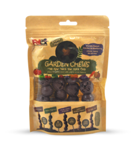 חטיף פטקס עוף בטטה ואוכמניות 100 גרם