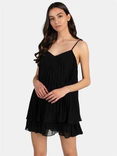 שמלת אוברול פליסה GUESS שחורה