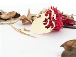 שרשרת ארוכה לב הזהב