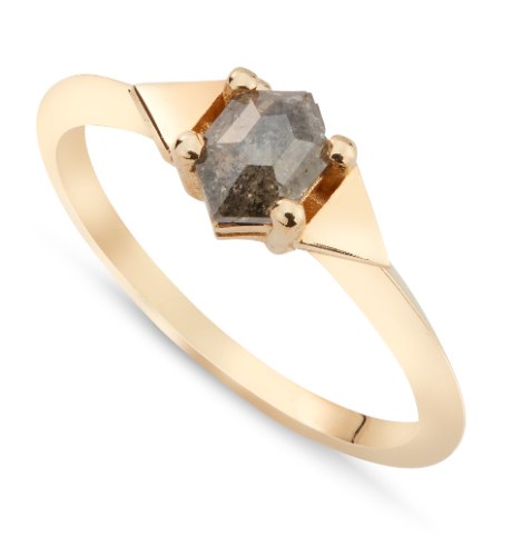 טבעת לילי זהב 14 קראט