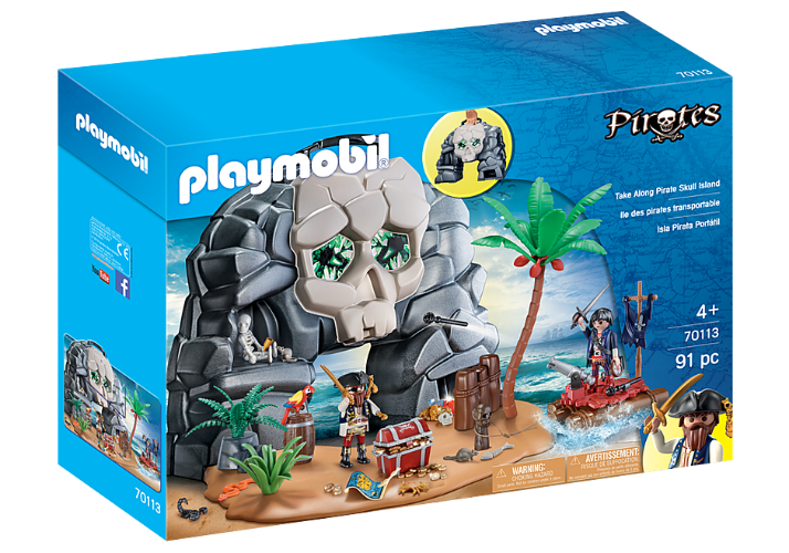 פליימוביל  70113 אי הגולגולות פיראטים מארז נשיאה