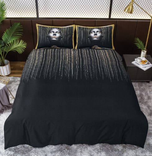 סט מצעים למיטה זוגית 160/200 דגם אפריקה - 444413