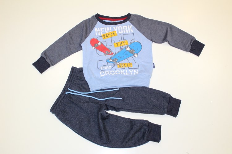 חליפת פוטר בנים N.Y תכלת