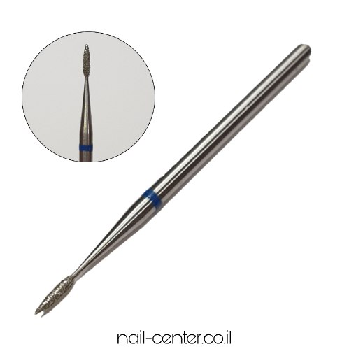 ראש שיוף למניקור - טיפה קצר דק כחול