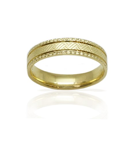 טבעת נישואין מעוצבת 4.5 ממ - M181