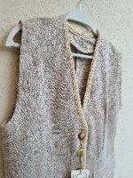 ווסט פשתן ארוך ויפה L/XL