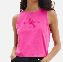נשים | CALVIN KLEIN TONAL MONOGRAM TANK PINK
