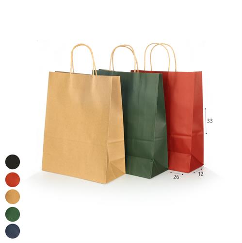 שקית קרטון מעורב צבעים ממוחזרים 26*33*12 סמ