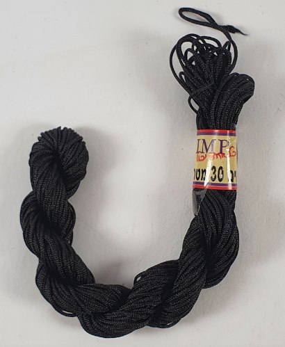 חוט מצנחים דק - שחור 30 מ'