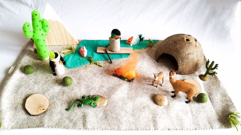 משטח משחק אינדיאנים ולאמות