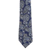 עניבה פייזלי כחול עמוק