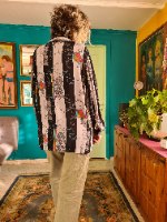 חולצת ויסקוזה צבעונית למחצה מידה L/XL