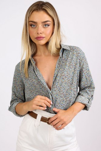 חולצת קרולין  פרחוני