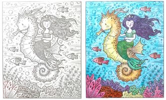 צביעת קסם - בנות ים