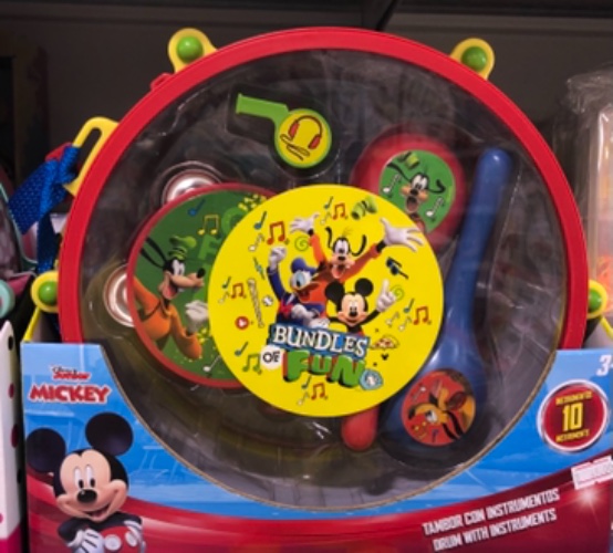 תוף מיקי + כלי נגינה