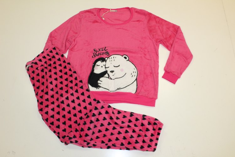 פיג'מה נשים פליז חיבוק אוהבים