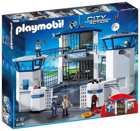 פליימוביל מחוז המשטרה עם כלא Playmobil 6919 City Action Police Headquarters with Prison
