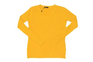 סריג צווארון וי בייסיק נשים