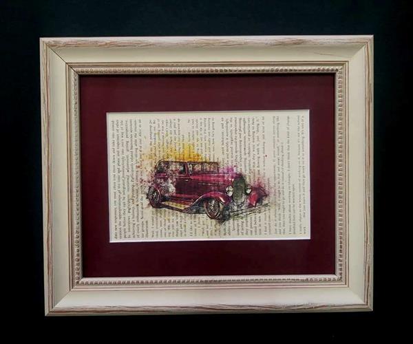 הדפס מכונית אדומה