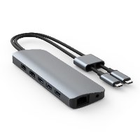 תחנת עגינה 2 מסכים HyperDrive VIPER 10-in-2 Gray for MacBook Pro/Air and USB-C device