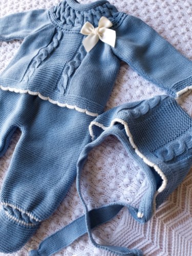 סט סרוג מילאן - כחול