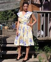 שמלת אייטיז מהודרת מידה M/L