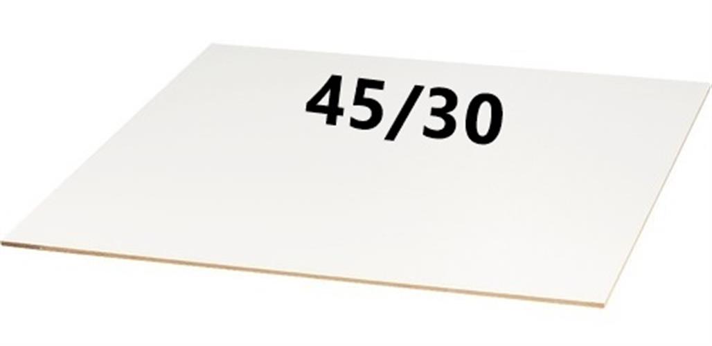 משטח MDF במידה 45/30 בציפוי לבן