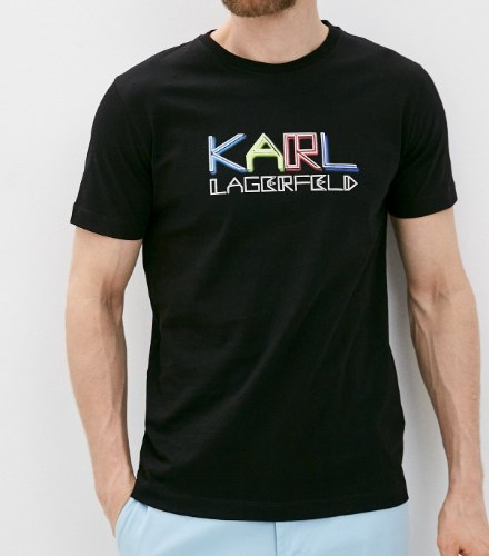 גברים | KARL LAGERFELD T-SHIRT LOGO BLACK