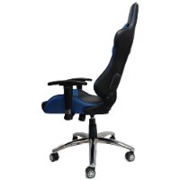 כיסא גיימינג דגם מארס - Mars אורטופדי, ידיות מתכווננות, משענת מתכוונת עד 180 מעלות בצבעים שחור וכחול