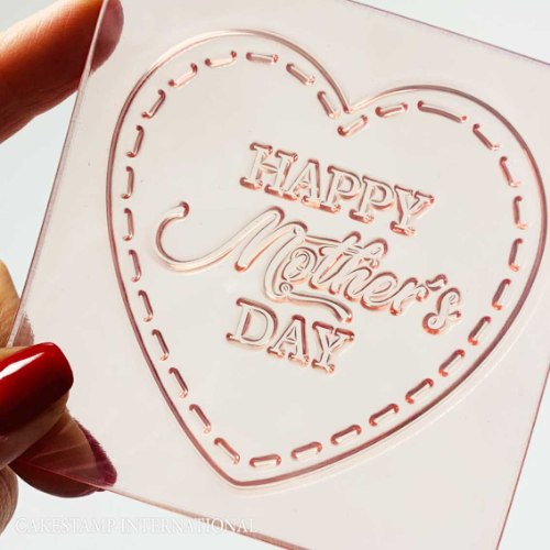 תבנית יום האם MOTHERS DAY עגולה 10ס"מ ליצירה בשוקולד ובבצק סוכר | תבנית יום האם חדש מאתי דבש