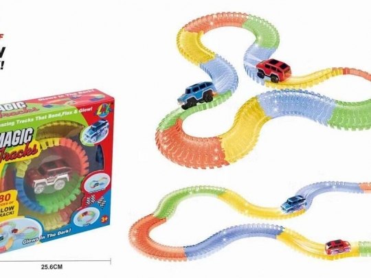 מסלול מכוניות זוהר 80 חלקים