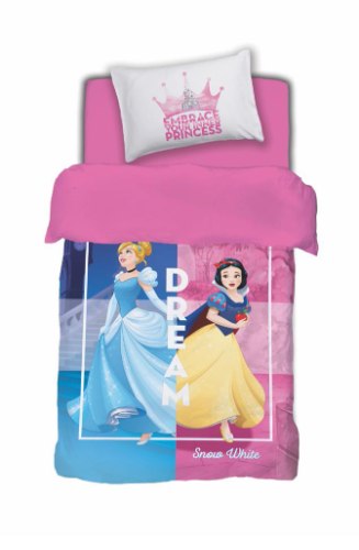 סט מצעי ילדים יחיד 90/200 -  נסיכות דיסני