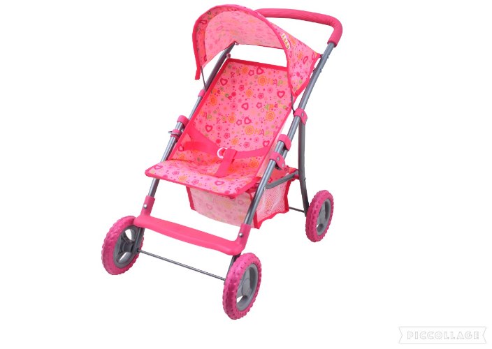 עגלה / טיולון לבובה מפואר 4 גלגלים