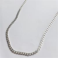 שרשרת גורמט פנצ'ר כסף קצרה M