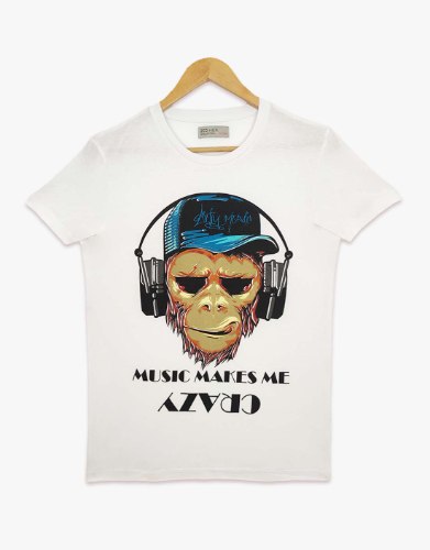 חולצת טריקו בנים מודפס MUSIC MAKE ME