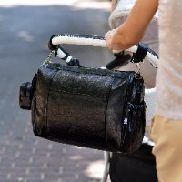 סט תיק החתלה שחור שברים דגם ברנדה