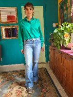 חולצת כותנה ירוקה מידה XL