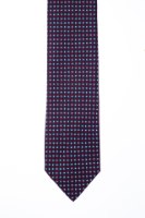 עניבה דגם ריבועים בורדו אפור