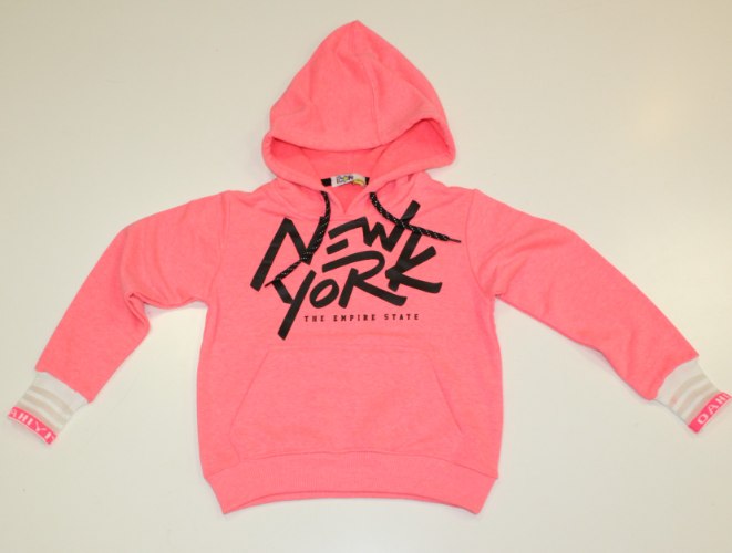 קפוצ'ון ילדים מעוצב N.Y ורוד