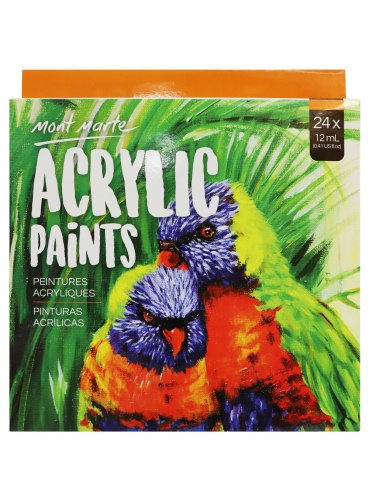 סט צבעי אקריליק 24 יח 12 מ"ל