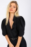 חולצת גקט מישל  שחור