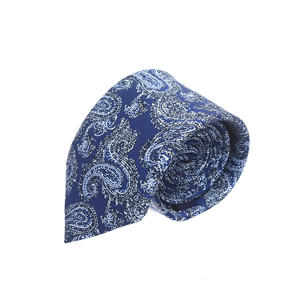 עניבה פייזלי כחול עמוק